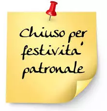 chiuso per santo patrono